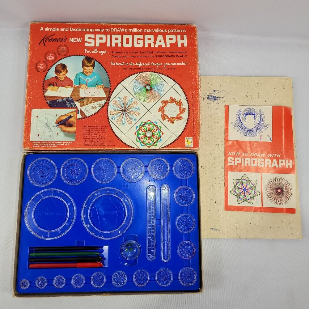 Kenner's New Spirograph 401 Vintage Drawing Toy Set
